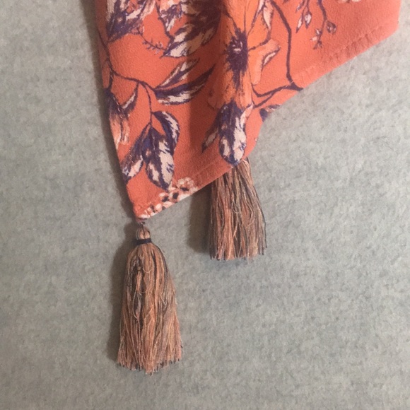 KNOX ROSE Floral Print Oversized Relaxed Fit Comfy Kimono with Tassels - Picture 9 of 16